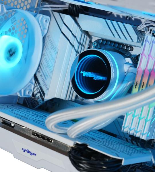 Warp Spectra B760 İ5 12400F RGB waterkoeling 32GB RAM 1TB SSD 8GB NVIDIA RTX4060 witte gamingcomputer