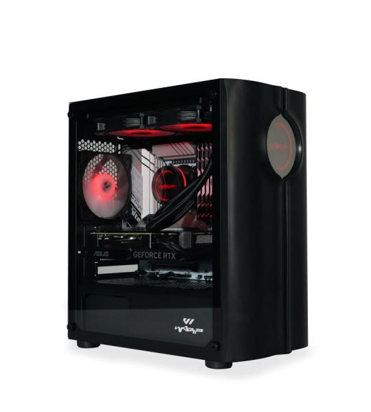 Warp Spectra I5 12400F RGB waterkoeling 16GB RAM 512GB SSD 12GB NVIDIA RTX3060 Zwart gamingcomputer